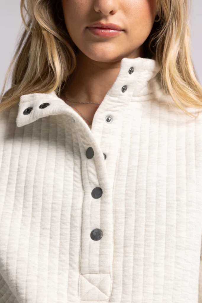 Analee Quilted Button Up Pullover