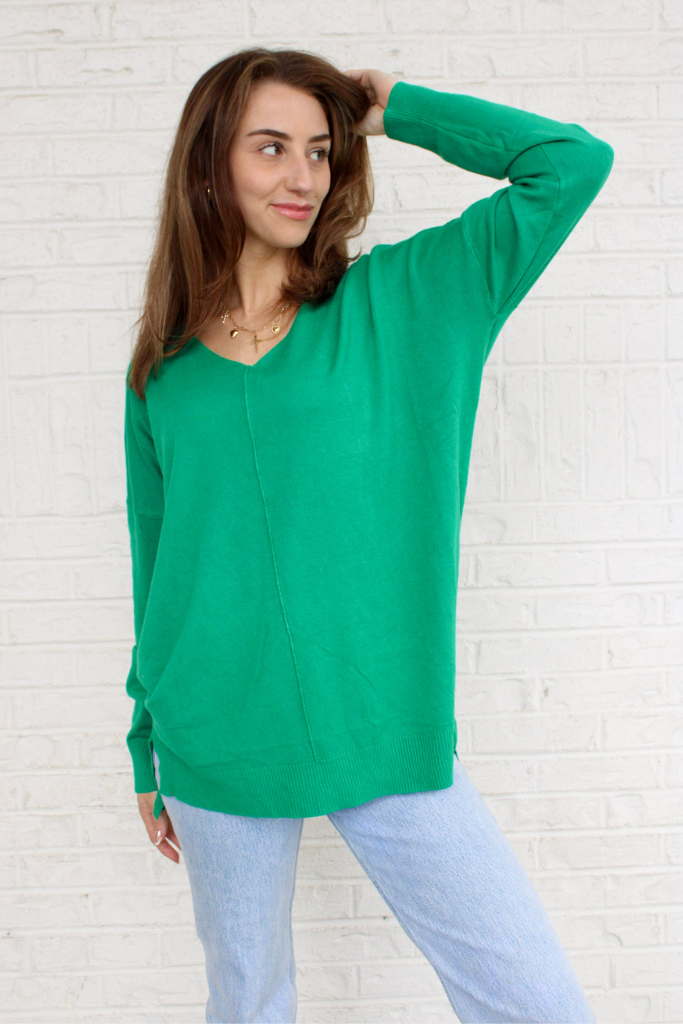 Dreamer Sweater in Kelly Green