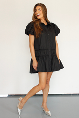 Kyleigh Babydoll Dress In Black