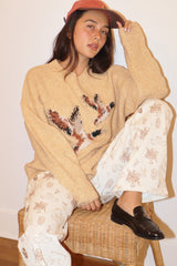 Flying duck sweater in tan