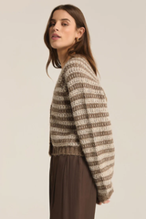 Este Metallic Stripe Cardigan by Z Supply