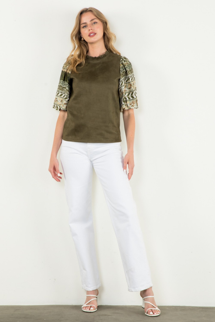 Your Ivy Grows Suede Top