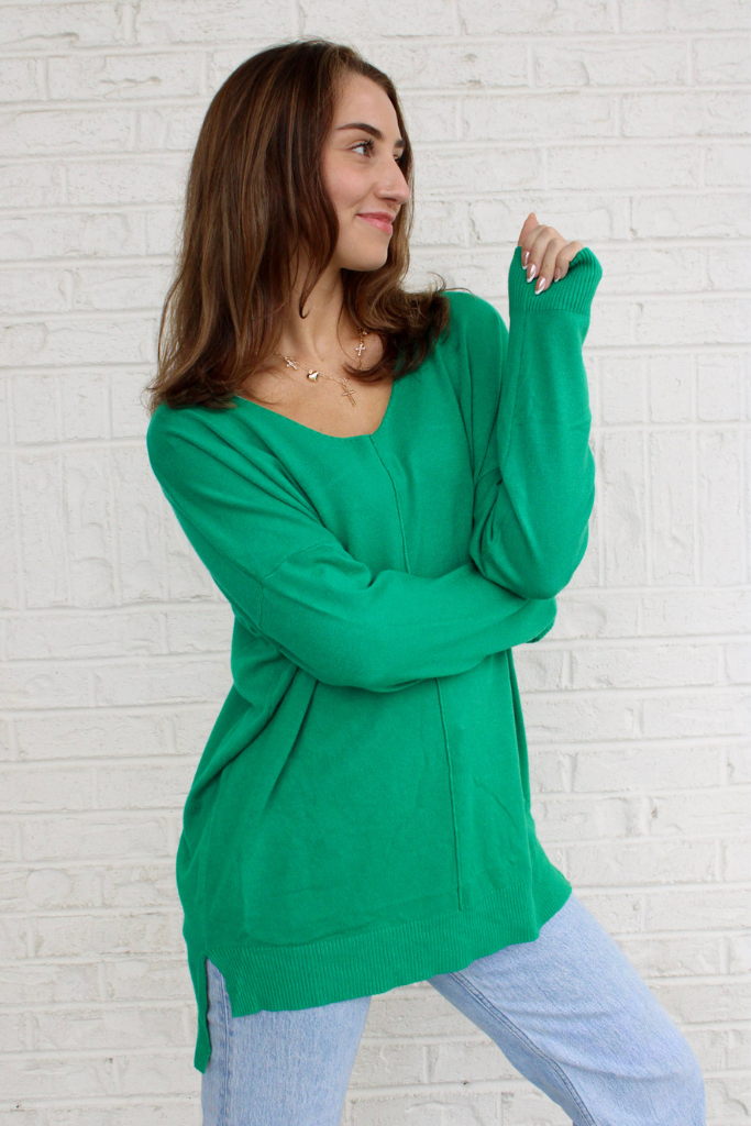 Dreamer Sweater in Kelly Green