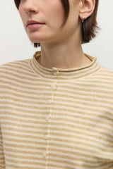 Robyn stripe cardigan in beige