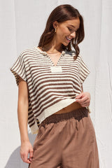 Jackie stripe knit top