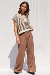 Jackie stripe knit top