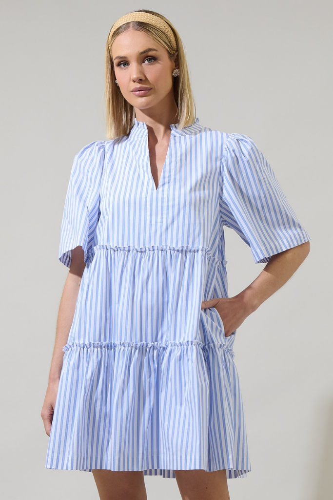 Boe Striped Shift Dress