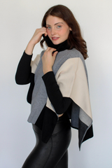 Close To You Color Block Poncho