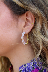 Sierra Pearl Hoop Earring