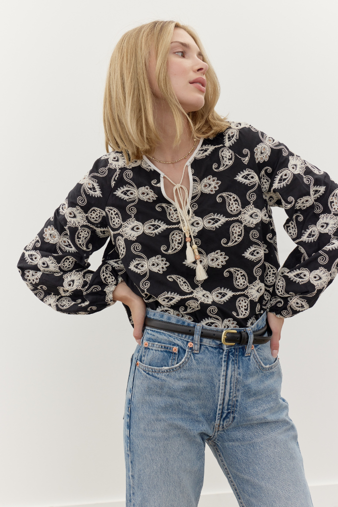 Haddie Embroidered Top