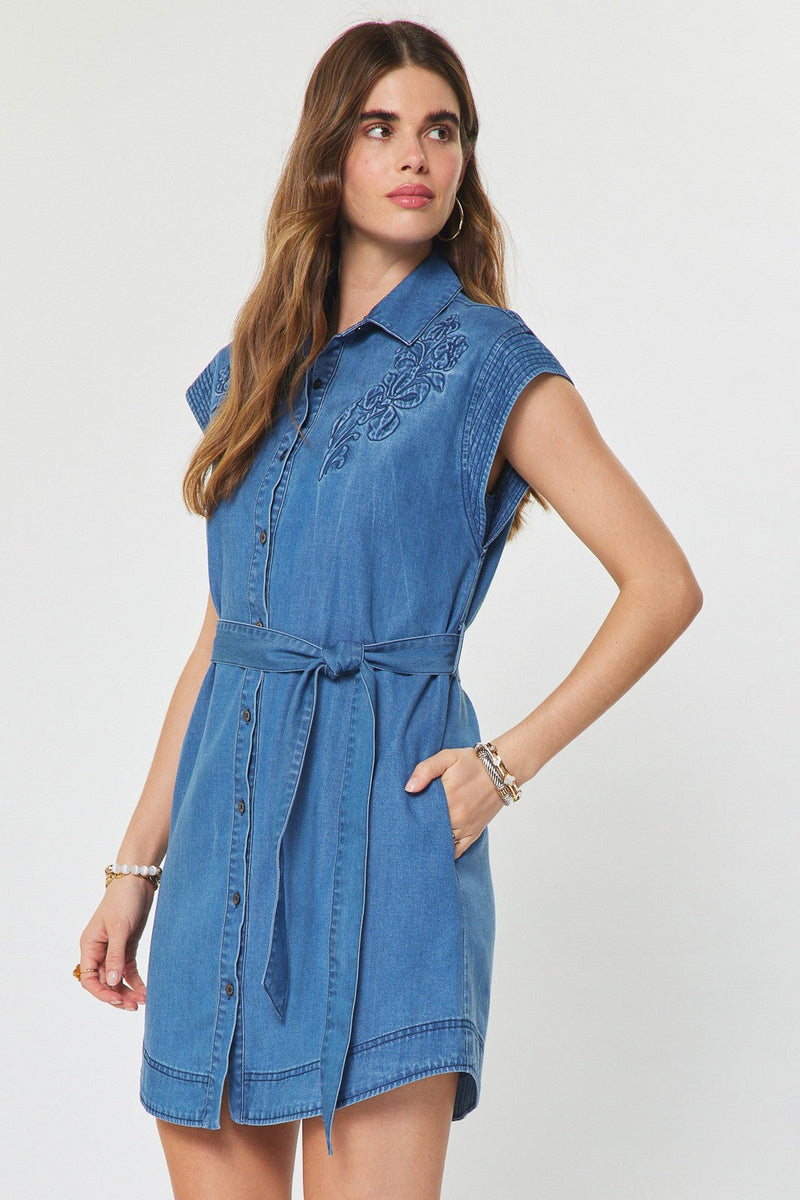 embroidered denim mini dress Kit – Julie's Clothing Collection:Aquamarine Size:42 / Men's 8.5-9 Length 26.5 Black & White Striped