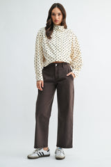 Marie barrel pant in brown