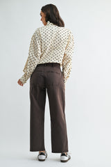 Marie barrel pant in brown