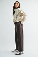 Marie barrel pant in brown