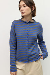 Abby stripe cardigan in blue