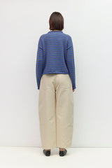 Abby stripe cardigan in blue