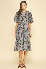 Sara midi dress in blue