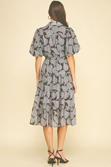 Sara midi dress in blue