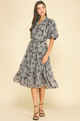 Sara midi dress in blue