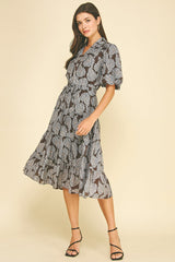 Sara midi dress in blue