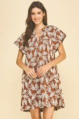 Poppy mini dress in camel