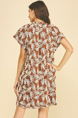 Poppy mini dress in camel