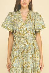 Nova midi dress in green