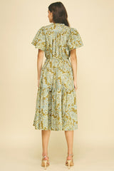 Nova midi dress in green