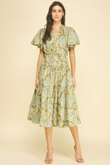 Nova midi dress in green
