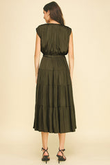 Valerie midi dress in olive