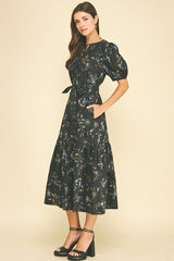 Felicity midi dress in black