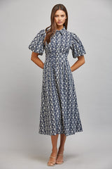 Mandy midi dress in navy