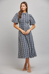 Mandy midi dress in navy
