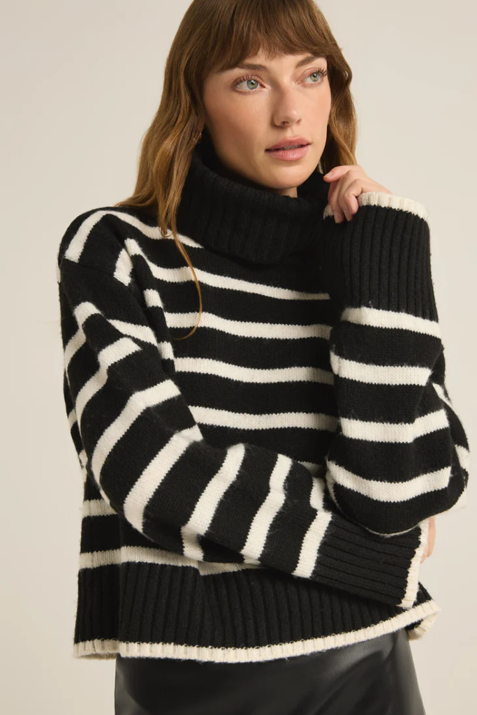 Josephine Stripe Turtleneck Sweater by Z Supply