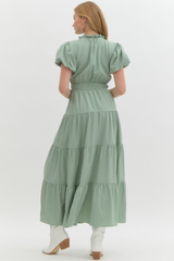 Heidi Tiered Maxi Dress in Sage