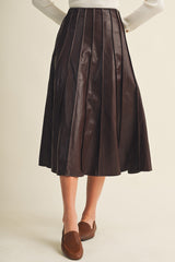 Nikki midi skirt in brown
