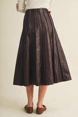 Nikki midi skirt in brown