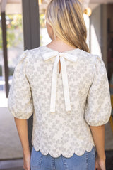 Victoria top in ivory