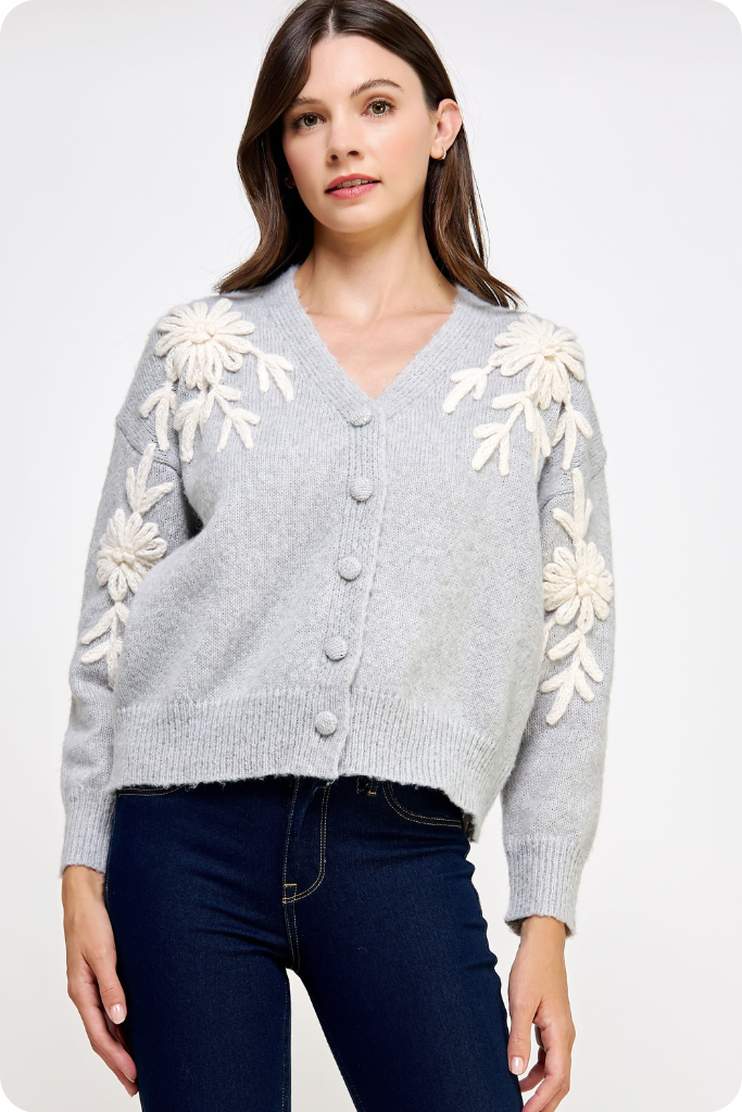 Penelope Floral Embroidered Cardigan