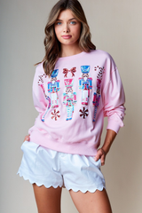 Nutcracker Candy Sequin Sweatshirt