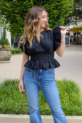 Gabriella Flutter Sleeve Top