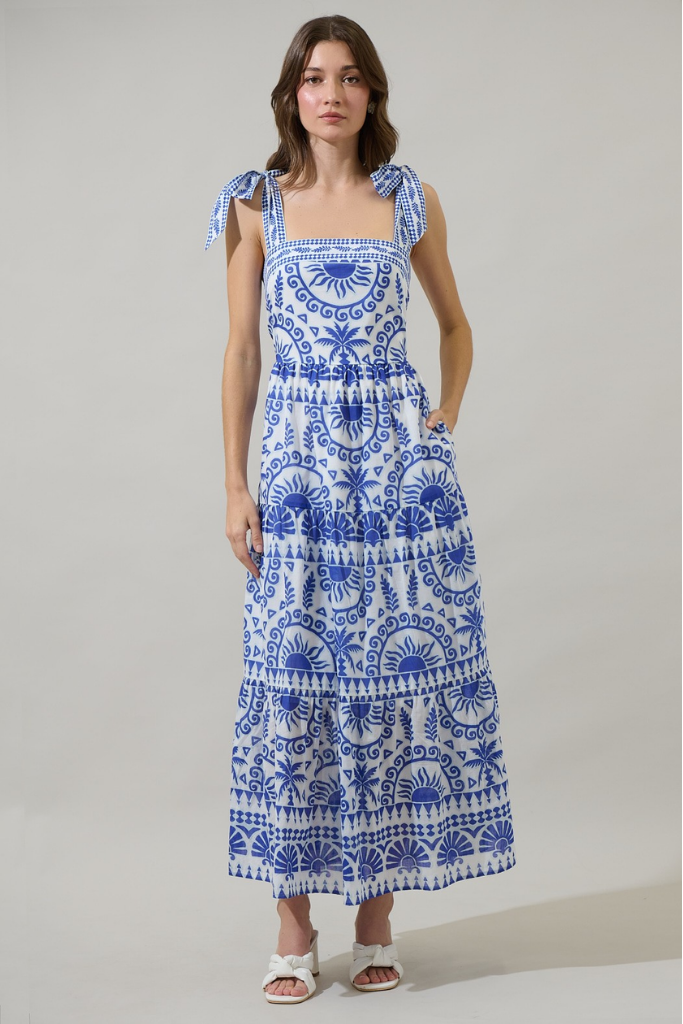 Rivera Tropics Tiered Maxi Dress