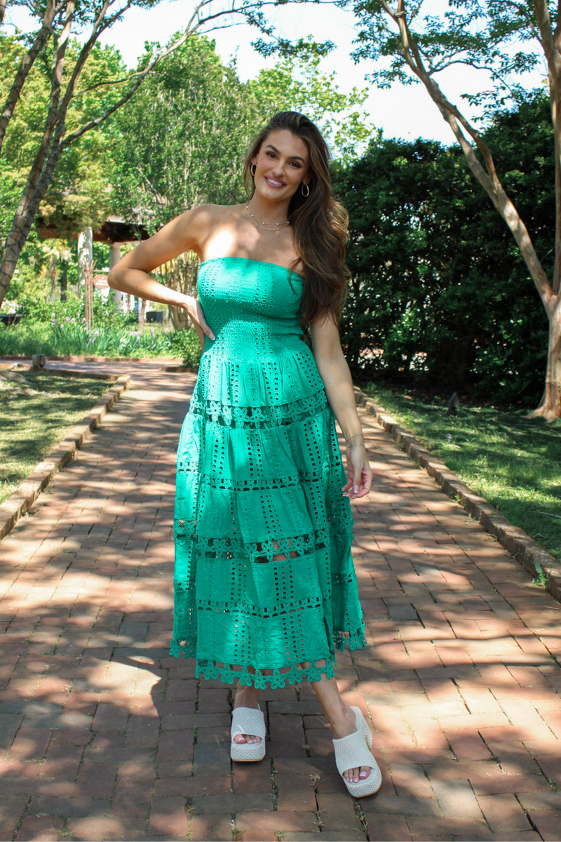 Safe Haven Midi Dress in Emerald