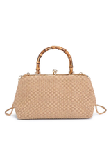 Lucy Straw Crossbody in Natural