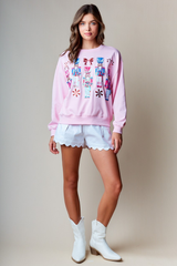 Nutcracker Candy Sequin Sweatshirt