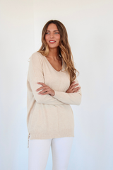 We're Dreaming Sweater in Heather Oatmeal