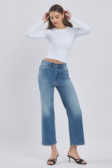 Paola High Rise Wide Leg Ankle Jean