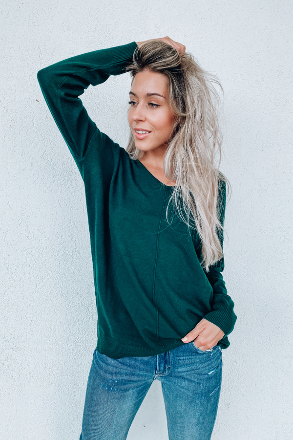 Dreamer Sweater in Hunter Green