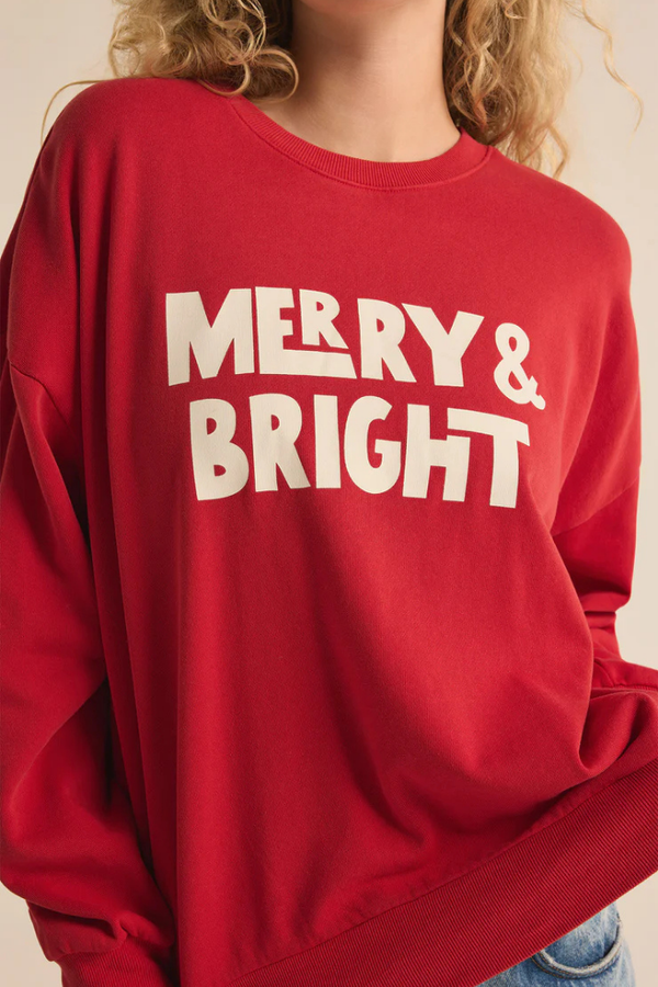 Merry And Bright Crewneck Sweatshirt By Z Supply