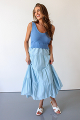 Aries Maxi Dress in Blue